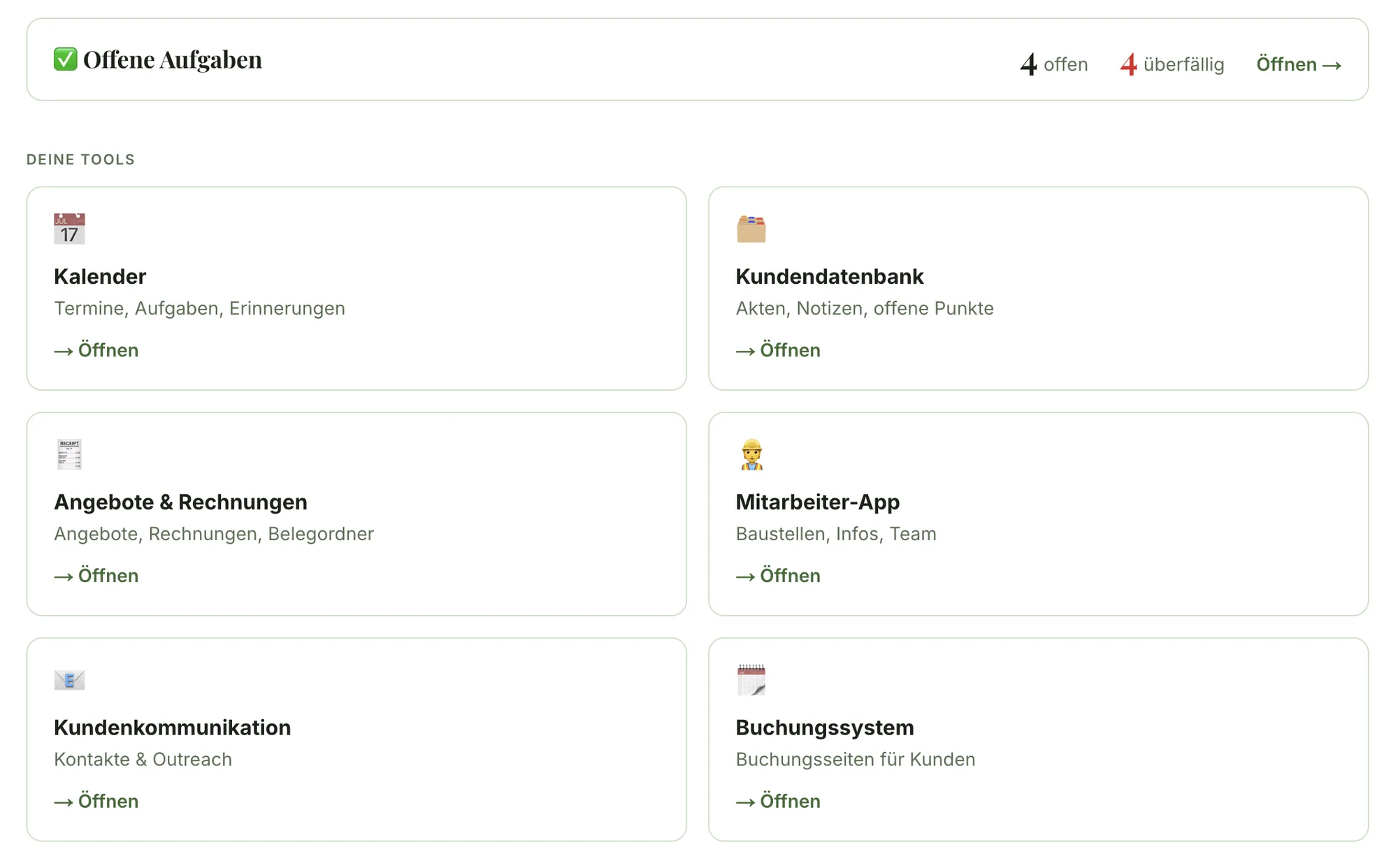 Ein Werkzeug für jede Aufgabe